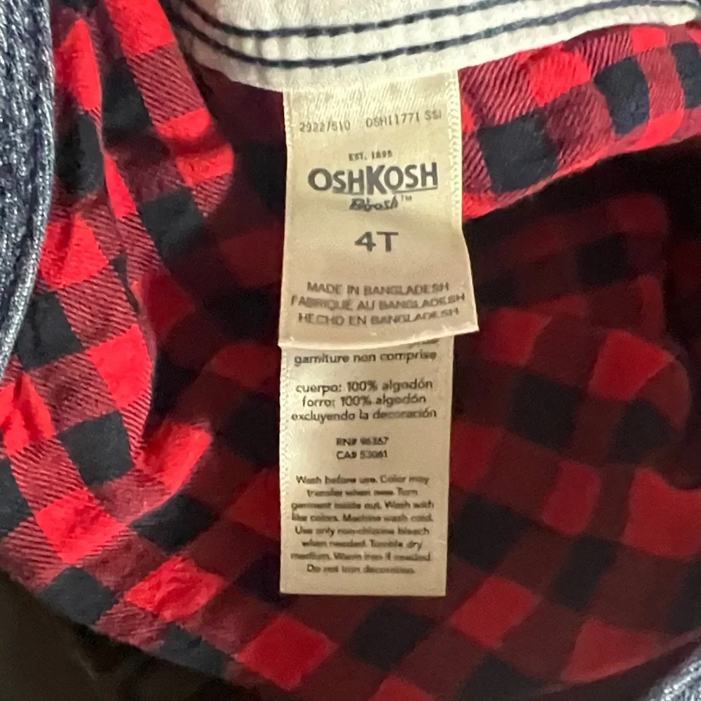 OshKosh B'gosh Dark Blue Denim Overalls with Star Patches